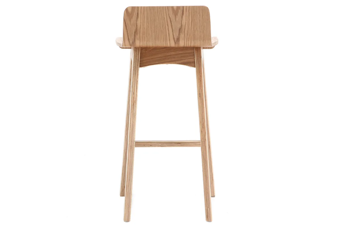 Shop Miliboo Set de 2 taburetes de cocina nórdicos madera clara 65 cm BALTIK