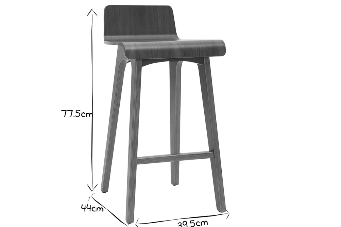 Shop Miliboo Set de 2 taburetes de cocina nórdicos madera clara 65 cm BALTIK