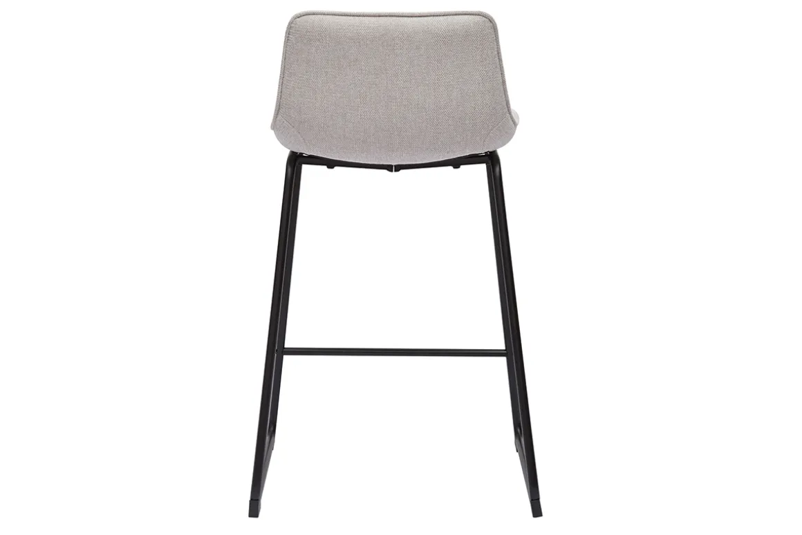 Best Miliboo Set de 2 taburetes de cocina fijos efecto aterciopelado texturizado beige con pata de metal 65 cm BOOST