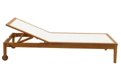 Cheap Miliboo Set de 2 tumbonas blanco y madera maciza NAVEEN