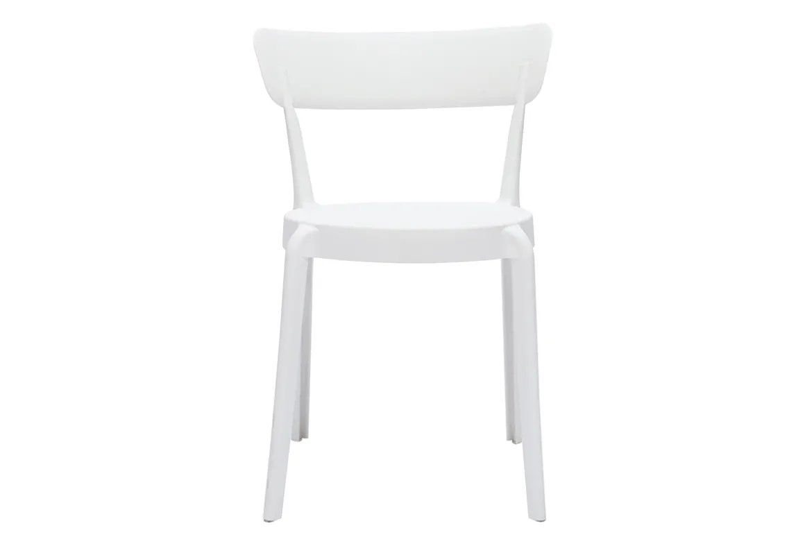 Best Miliboo Set de 2 sillas apilables de plástico blanco para interior/exterior RIOS