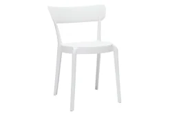 Best Miliboo Set de 2 sillas apilables de plástico blanco para interior/exterior RIOS