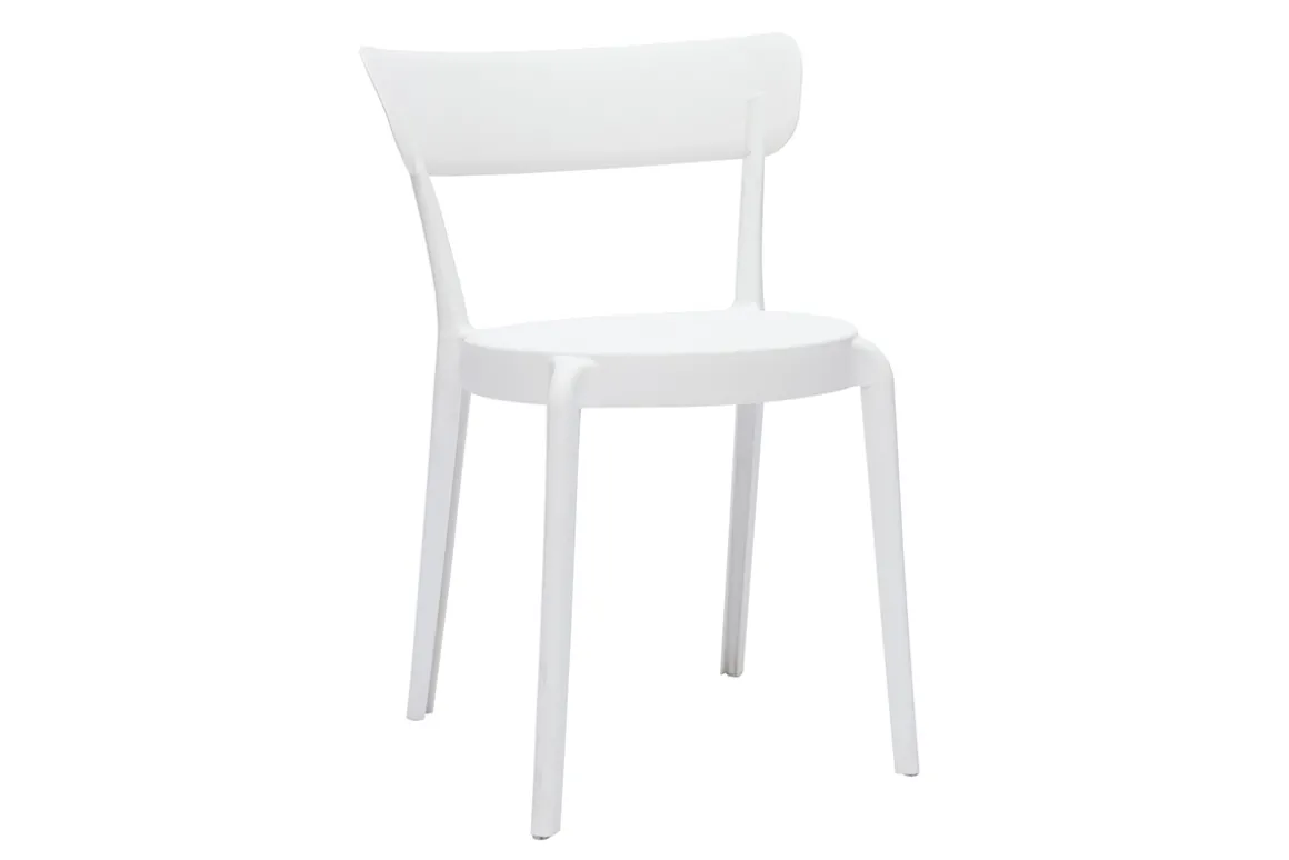 Best Miliboo Set de 2 sillas apilables de plástico blanco para interior/exterior RIOS