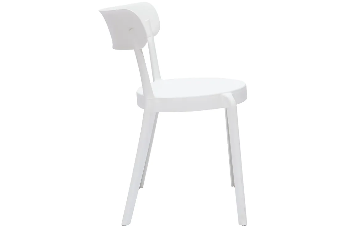 Best Miliboo Set de 2 sillas apilables de plástico blanco para interior/exterior RIOS