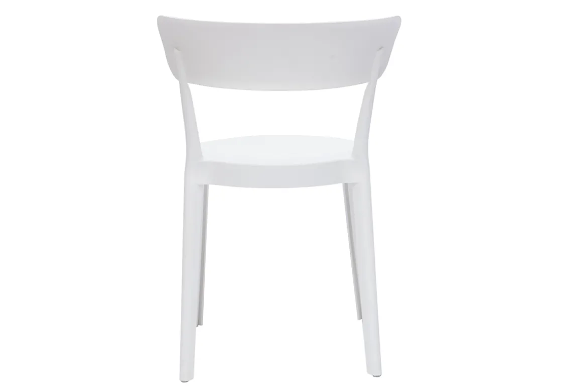 Best Miliboo Set de 2 sillas apilables de plástico blanco para interior/exterior RIOS