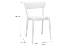 Best Miliboo Set de 2 sillas apilables de plástico blanco para interior/exterior RIOS