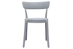 Store Miliboo Set de 2 sillas apilables de plástico gris para interior/exterior RIOS