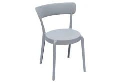 Store Miliboo Set de 2 sillas apilables de plástico gris para interior/exterior RIOS