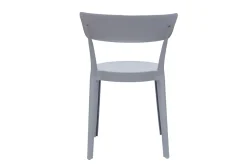 Store Miliboo Set de 2 sillas apilables de plástico gris para interior/exterior RIOS