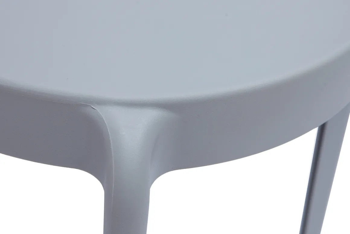 Store Miliboo Set de 2 sillas apilables de plástico gris para interior/exterior RIOS