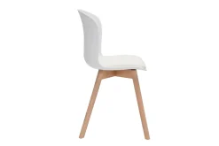 Sale Miliboo Set de 2 sillas blancas y de madera clara ARISTA