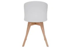 Sale Miliboo Set de 2 sillas blancas y de madera clara ARISTA