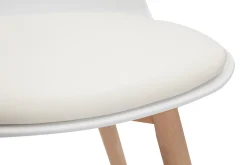 Sale Miliboo Set de 2 sillas blancas y de madera clara ARISTA