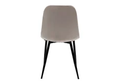 Sale Miliboo Set de 2 sillas de diseño de terciopelo color topo con patas de metal FUSE