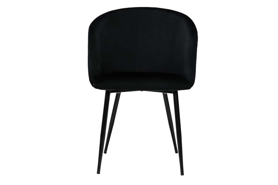 Discount Miliboo Set de 2 sillas de diseño de terciopelo negro VANITY