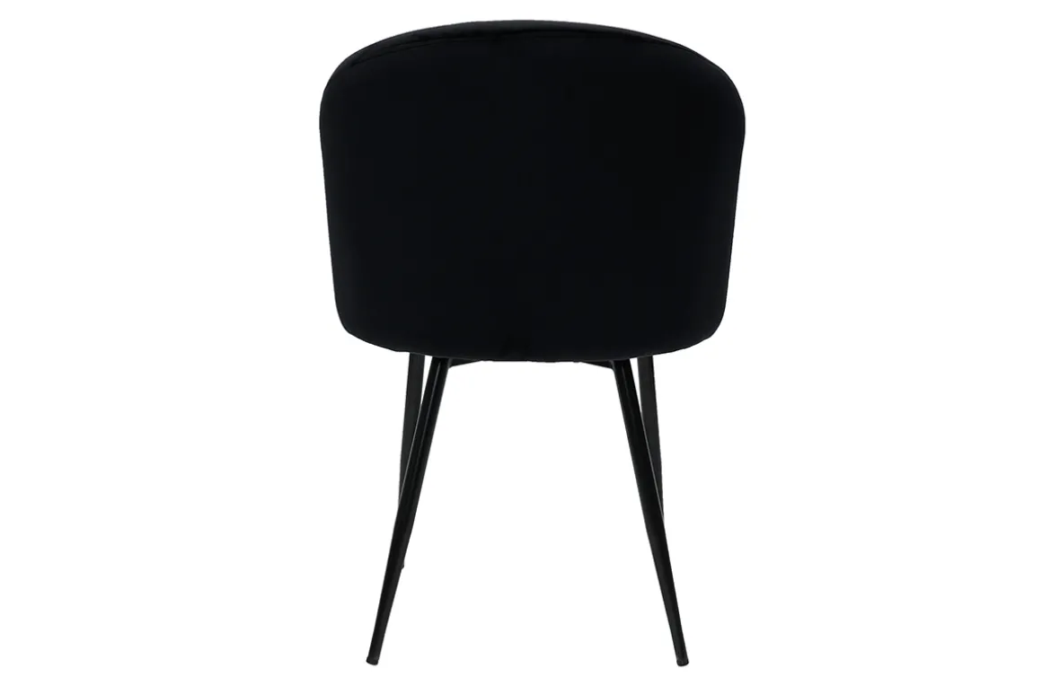 Discount Miliboo Set de 2 sillas de diseño de terciopelo negro VANITY