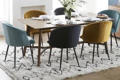 Discount Miliboo Set de 2 sillas de diseño de terciopelo negro VANITY