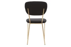 Online Miliboo Set de 2 sillas de diseño de terciopelo negro y metal dorado LEPIDUS