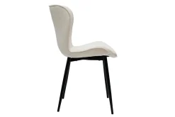 Discount Miliboo Set de 2 sillas de diseño de pana beige y metal negro ADDICT