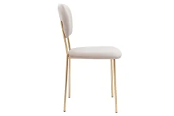 Outlet Miliboo Set de 2 sillas de diseño de terciopelo color topo y metal dorado LEPIDUS