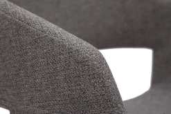 Online Miliboo Set de 2 sillas de diseño de tela gris claro con patas de madera oscura SLAM