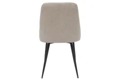 Shop Miliboo Set de 2 sillas de diseño efecto aterciopelado color natural y metal negro CULT