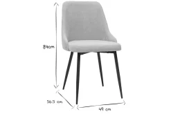 Shop Miliboo Set de 2 sillas de diseño efecto aterciopelado color natural y metal negro CULT