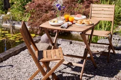Discount Miliboo Set de 2 sillas de jardín plegables de acacia maciza CANOPEE
