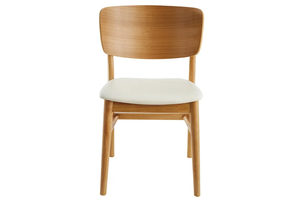 Clearance Miliboo Set de 2 sillas de madera clara y blanco SHELDON
