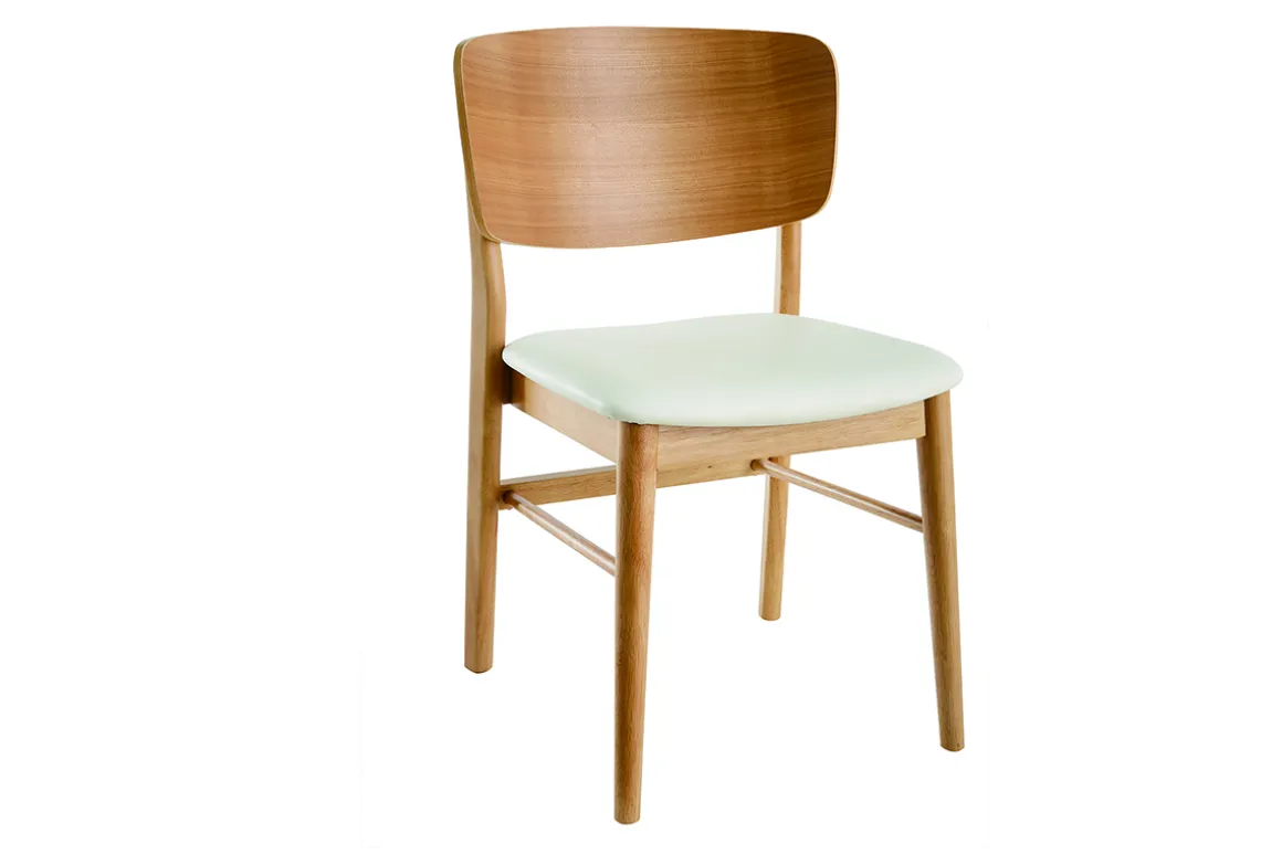 Clearance Miliboo Set de 2 sillas de madera clara y blanco SHELDON