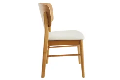 Clearance Miliboo Set de 2 sillas de madera clara y blanco SHELDON