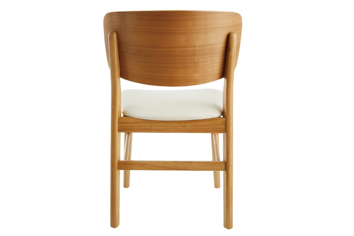 Clearance Miliboo Set de 2 sillas de madera clara y blanco SHELDON