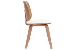 Clearance Miliboo Set de 2 sillas de madera clara y blanca BECK