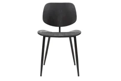 Shop Miliboo Set de 2 sillas de madera negra y metal negro TOBIAS