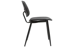 Shop Miliboo Set de 2 sillas de madera negra y metal negro TOBIAS