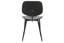 Shop Miliboo Set de 2 sillas de madera negra y metal negro TOBIAS