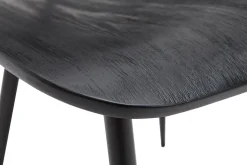 Shop Miliboo Set de 2 sillas de madera negra y metal negro TOBIAS