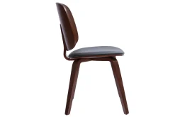 Best Miliboo Set de 2 sillas de madera oscura y negra BECK