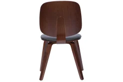Best Miliboo Set de 2 sillas de madera oscura y negra BECK