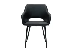 Sale Miliboo Set de 2 sillas de poliuretano negro LAURETTE