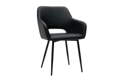 Sale Miliboo Set de 2 sillas de poliuretano negro LAURETTE