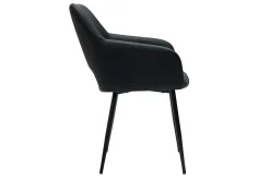 Sale Miliboo Set de 2 sillas de poliuretano negro LAURETTE
