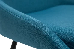 Hot Miliboo Set de 2 sillas de tejido azul petróleo HOLO