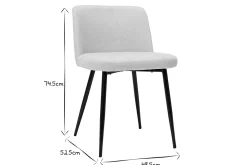 Hot Miliboo Set de 2 sillas de tejido efecto aterciopelado texturizado beige y metal negro MONTI
