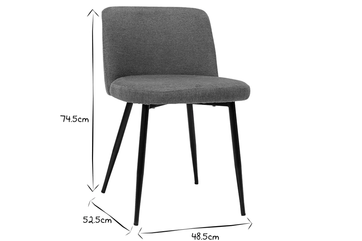 Cheap Miliboo Set de 2 sillas de tejido efecto aterciopelado texturizado terracota y metal negro MONTI