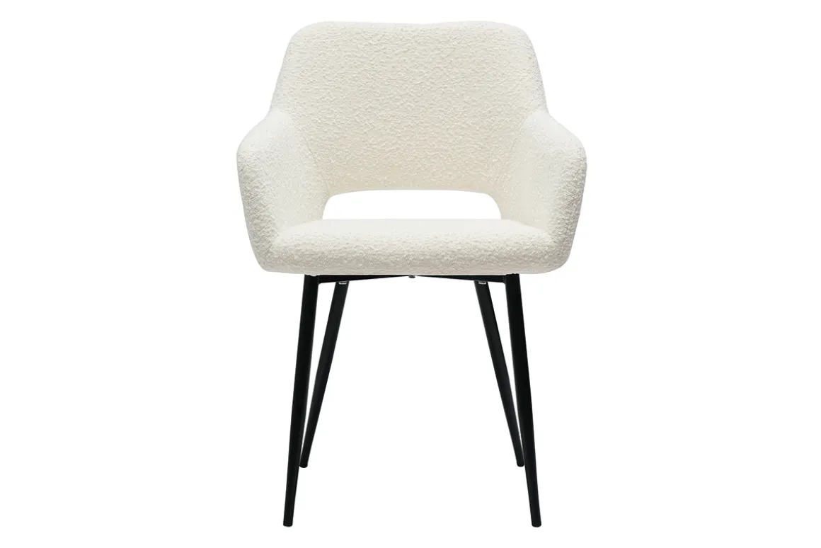 Flash Sale Miliboo Set de 2 sillas de tejido efecto borreguillo LAURETTE
