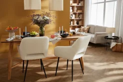 Flash Sale Miliboo Set de 2 sillas de tejido efecto borreguillo LAURETTE