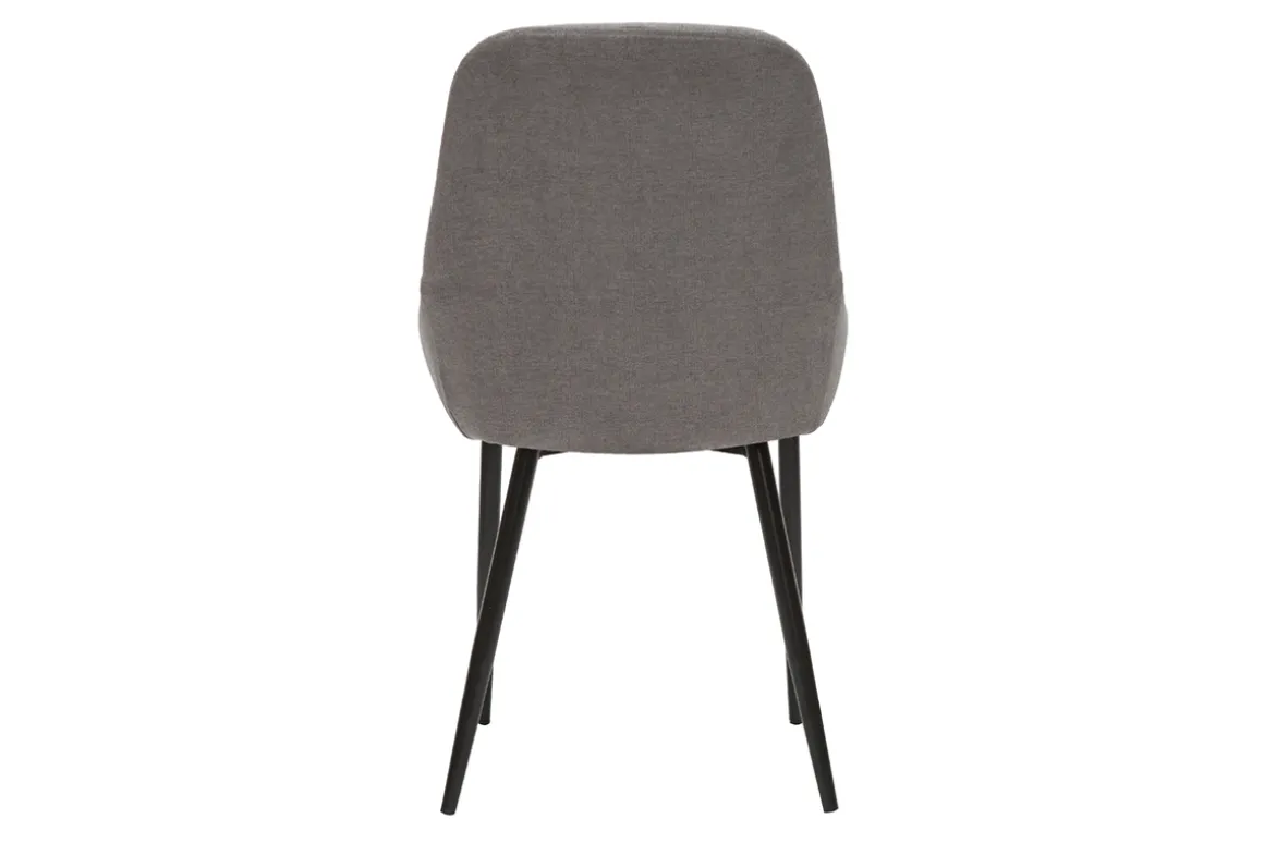 Best Miliboo Set de 2 sillas de tejido efecto aterciopelado gris claro HOLO