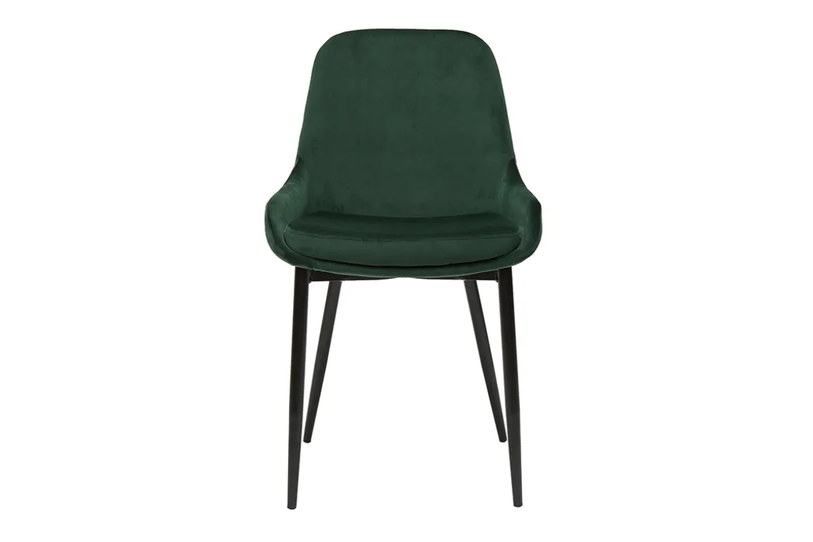 Online Miliboo Set de 2 sillas de terciopelo color verde HOLO