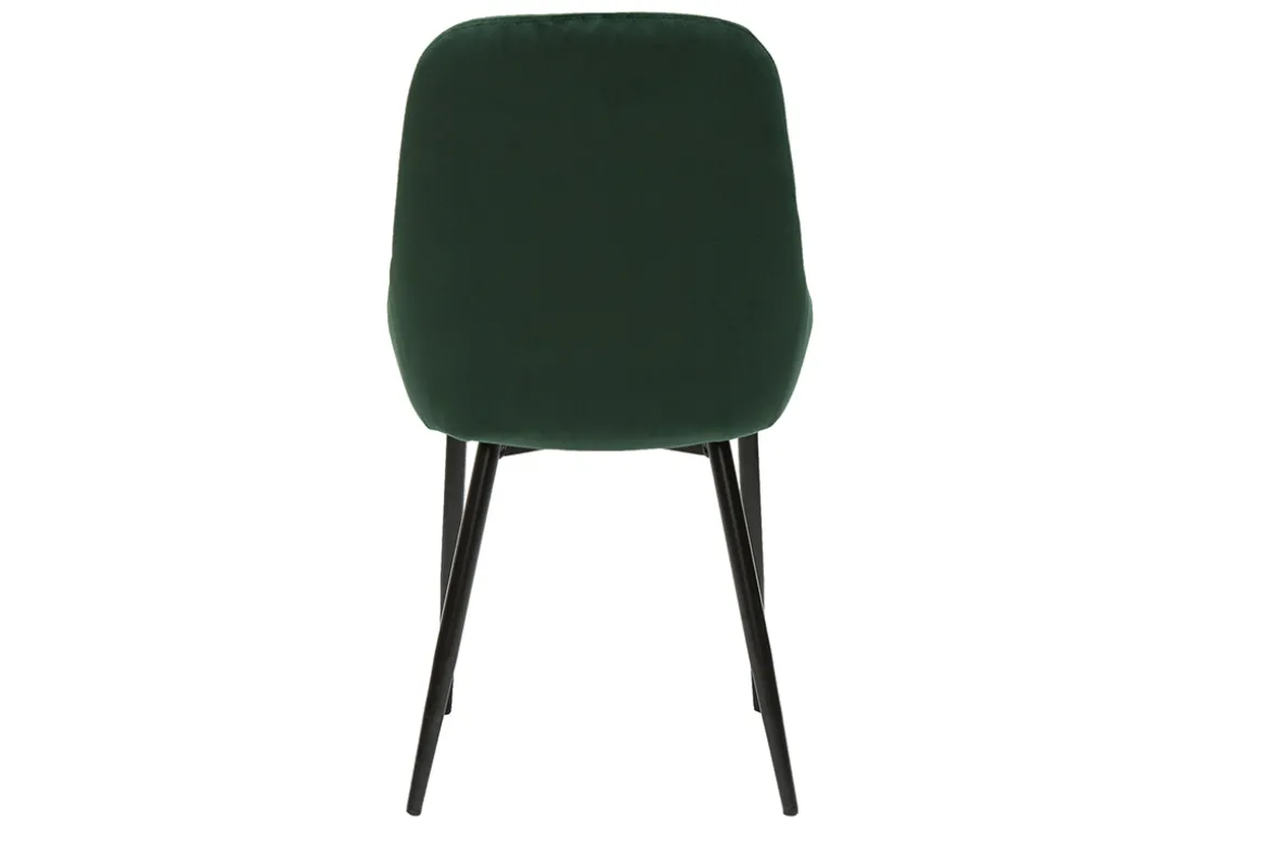 Online Miliboo Set de 2 sillas de terciopelo color verde HOLO